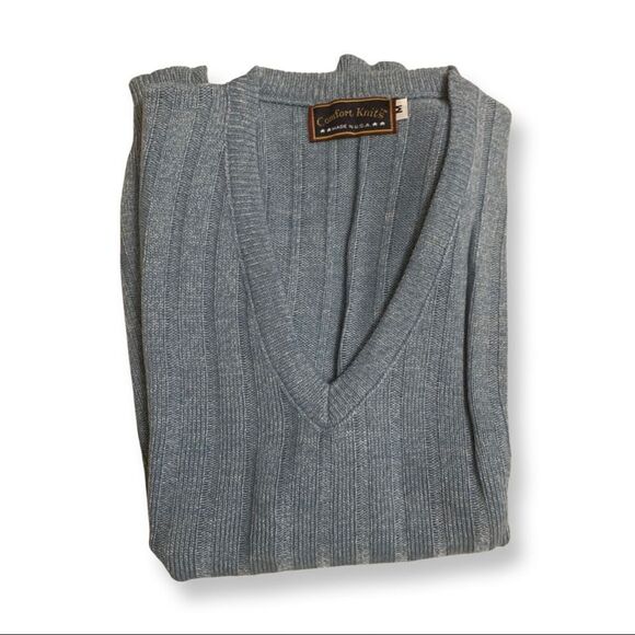 NWT Men’s Powder Blue Comfort Knits Sweater Vest    - Picture 1 of 8